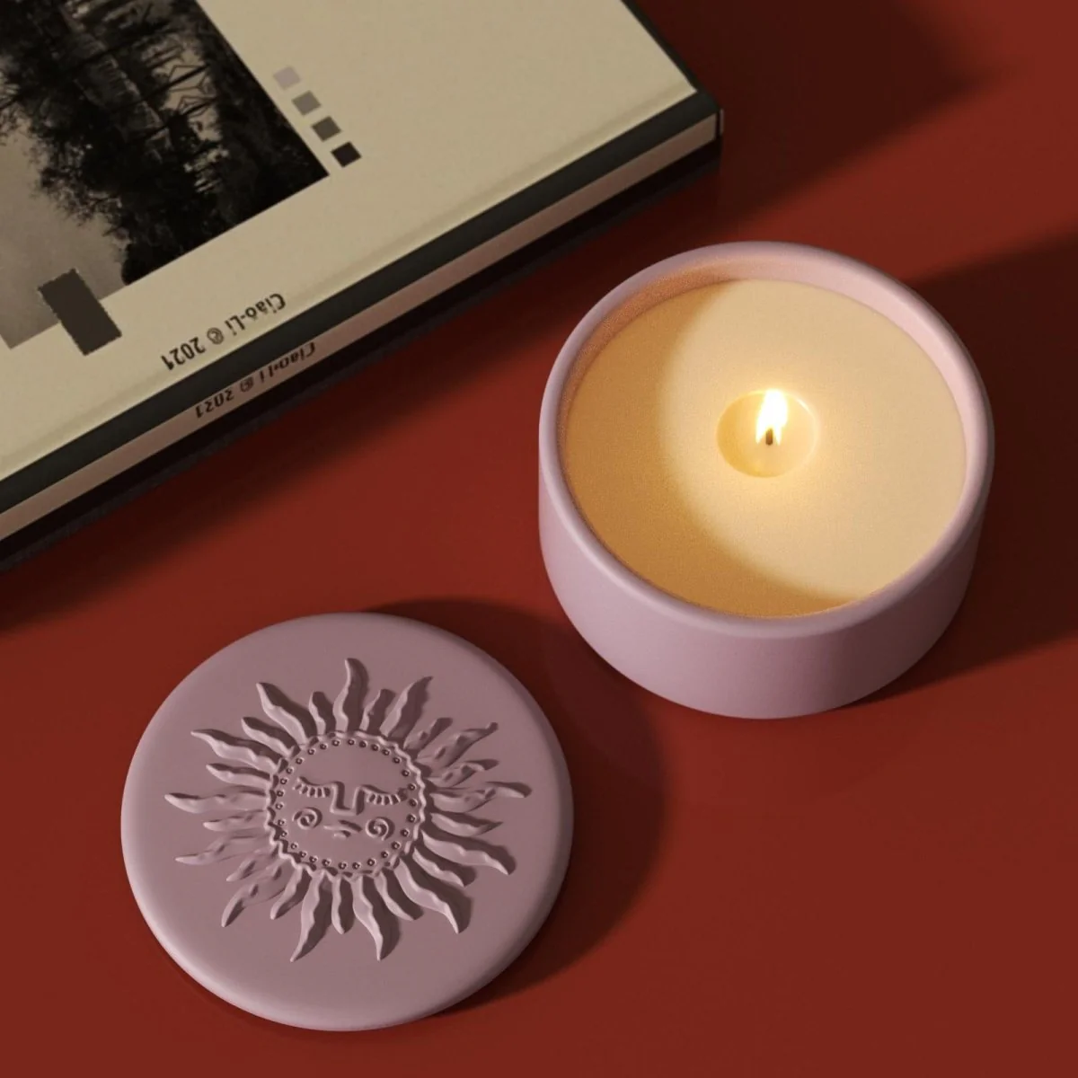 Sun Totem Candle Jar Silicone Mold - Short - Image 4