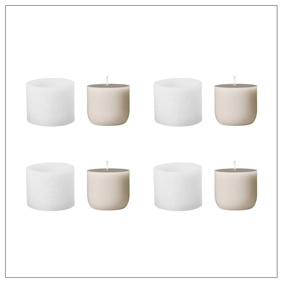 Rhythms of Nature Candle Jar Candle Refill Silicone Mold Collection - Image 13