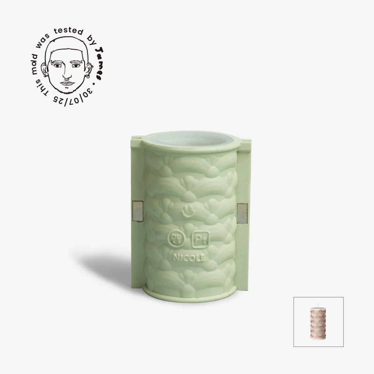 Icing Swag Pillar Candle Silicone Mold Collection - Image 17