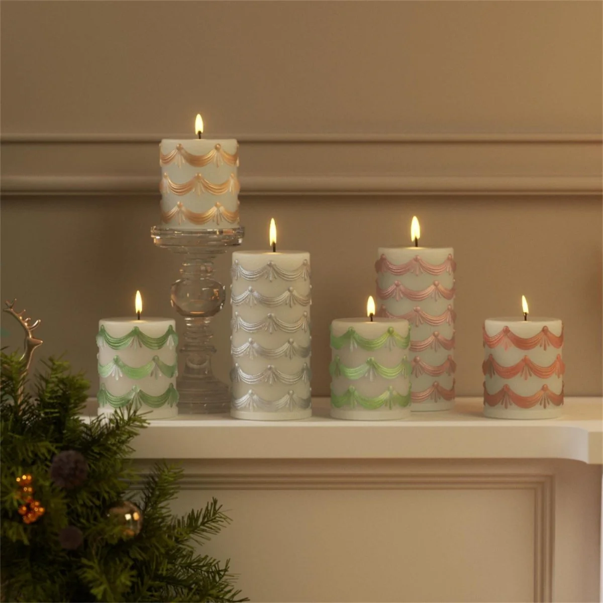 Icing Swag Pillar Candle Silicone Mold Collection - Image 7