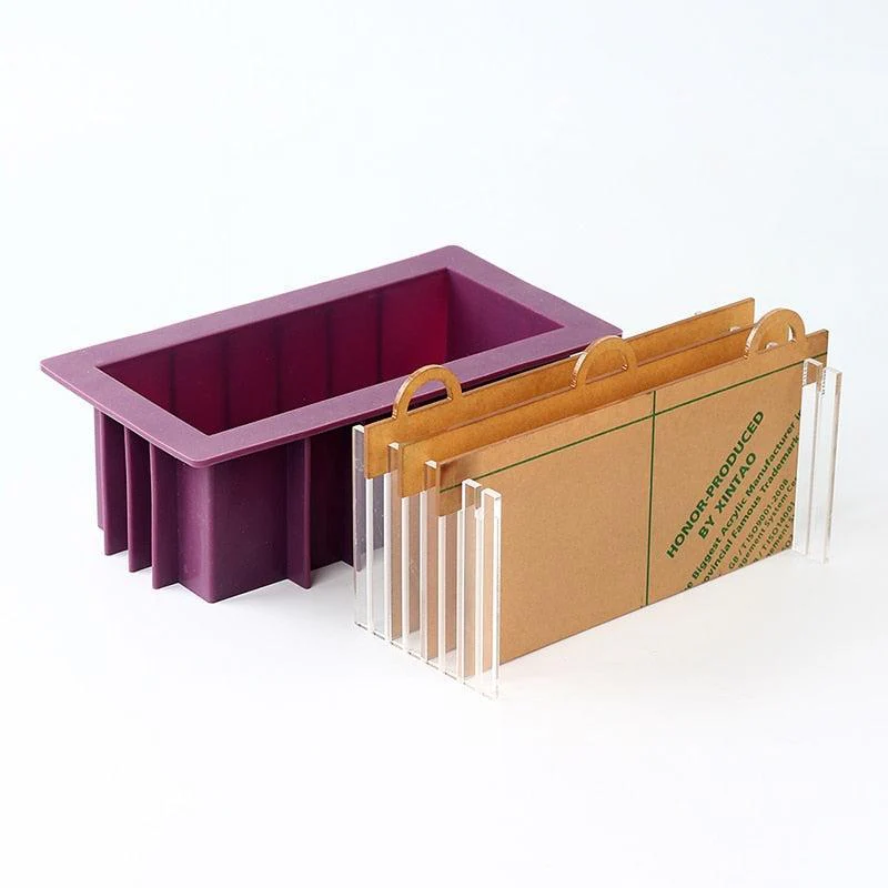 Swirl Silicone Soap Mold with Acrylic Separators - Image 3