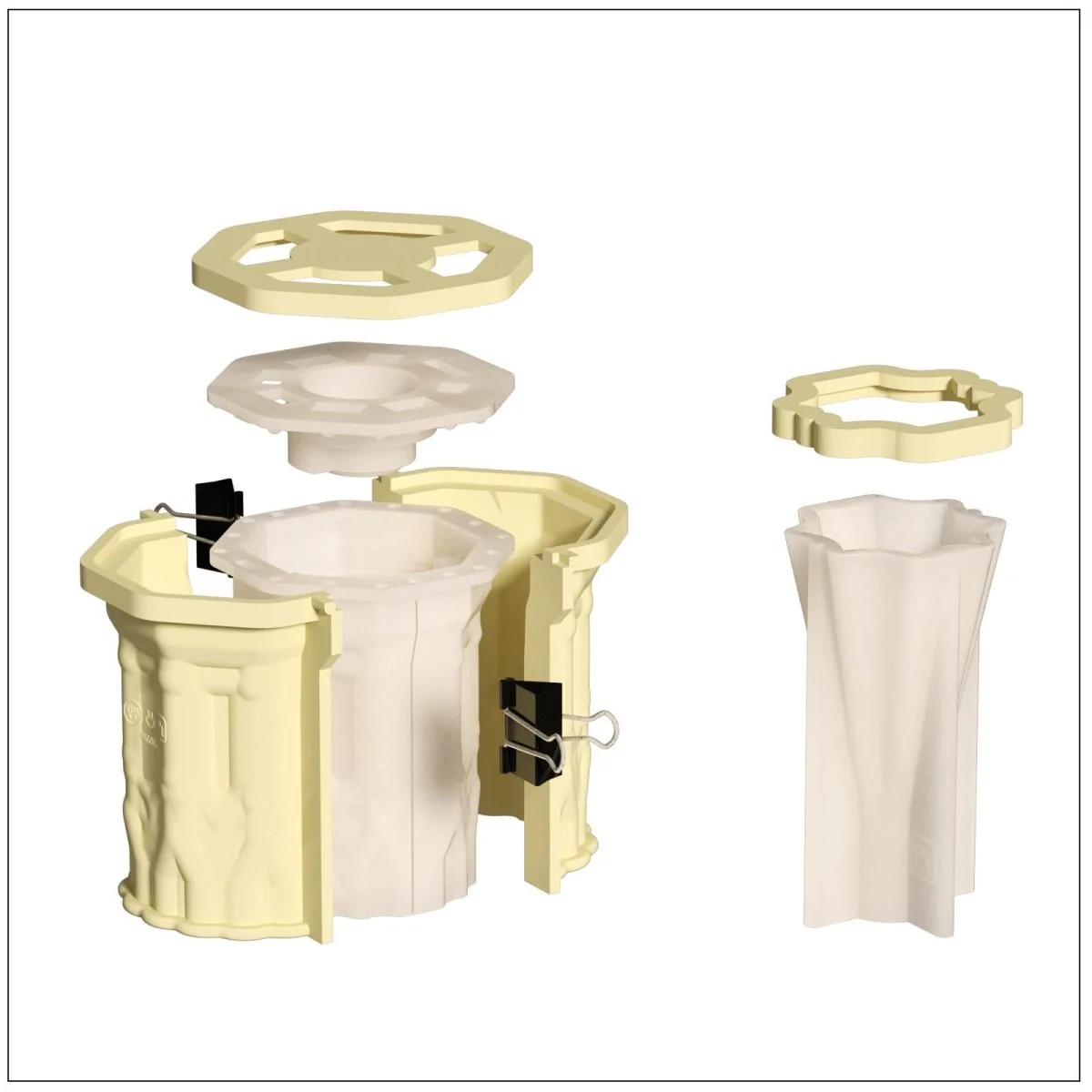 Gothic Revival Architecture Dimmable Rechargeable Table Lamp Silicone Mold and Accessories - Image 10