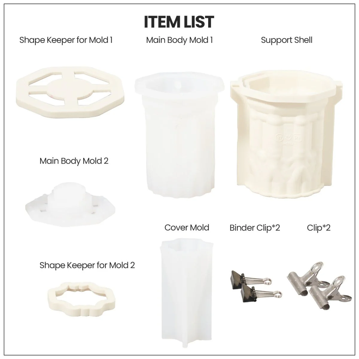 Gothic Revival Architecture Dimmable Rechargeable Table Lamp Silicone Mold and Accessories - Image 11