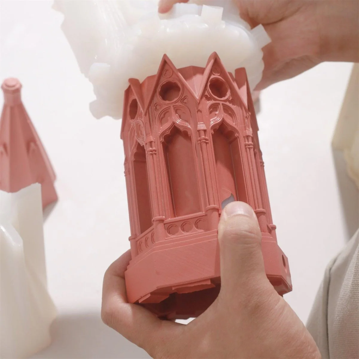 Gothic Revival Architecture Dimmable Rechargeable Table Lamp Silicone Mold and Accessories - Image 3