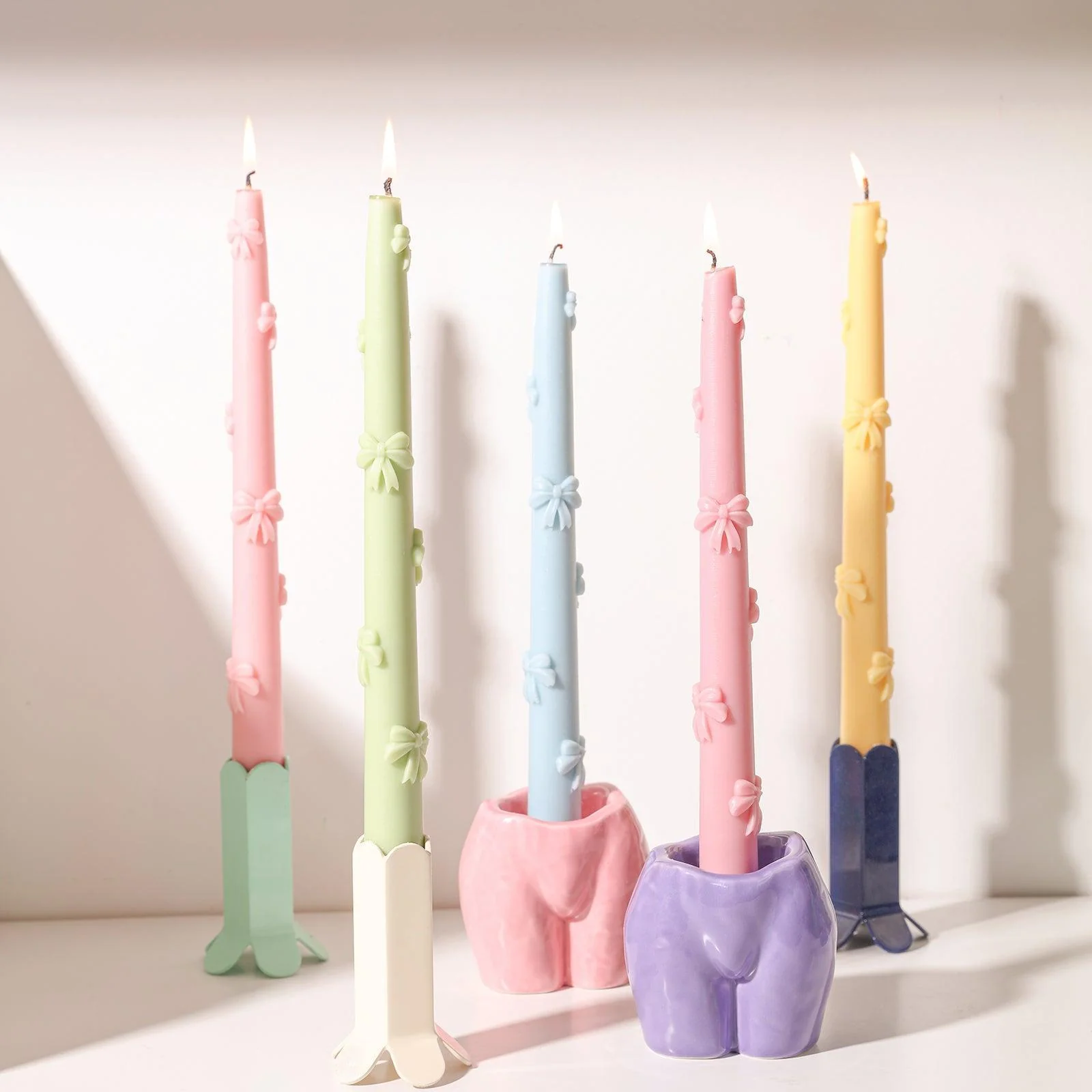 Ribbon Bow Taper Candle Silicone Mold - Image 6