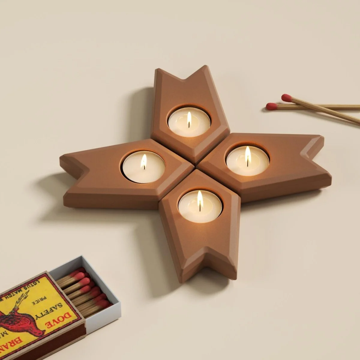 Advent Glow Puzzle Tealight Candle Holder Siicone Mold - Image 7