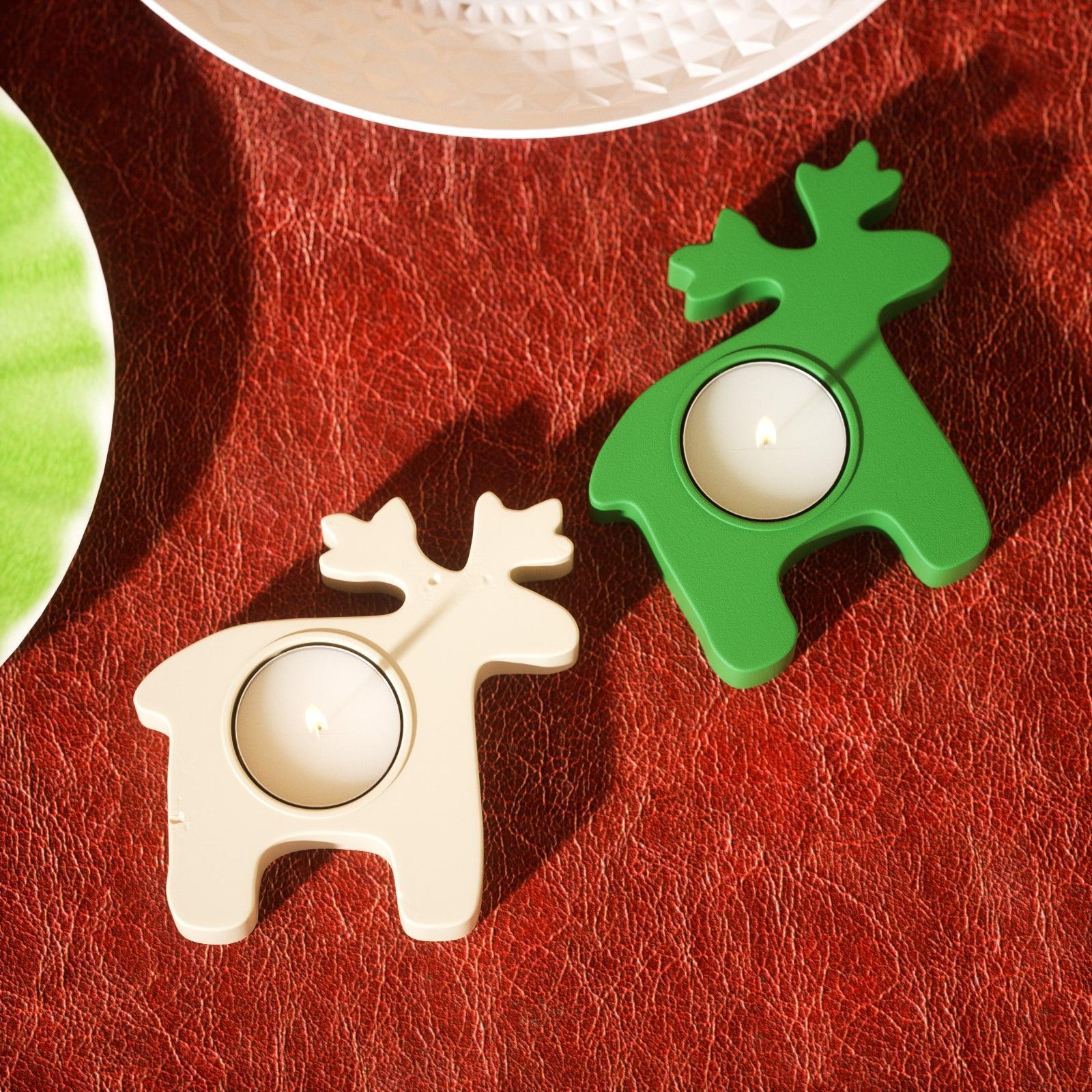 Christmas Elk Tealight Candle Holder Silicone Mold - Image 4