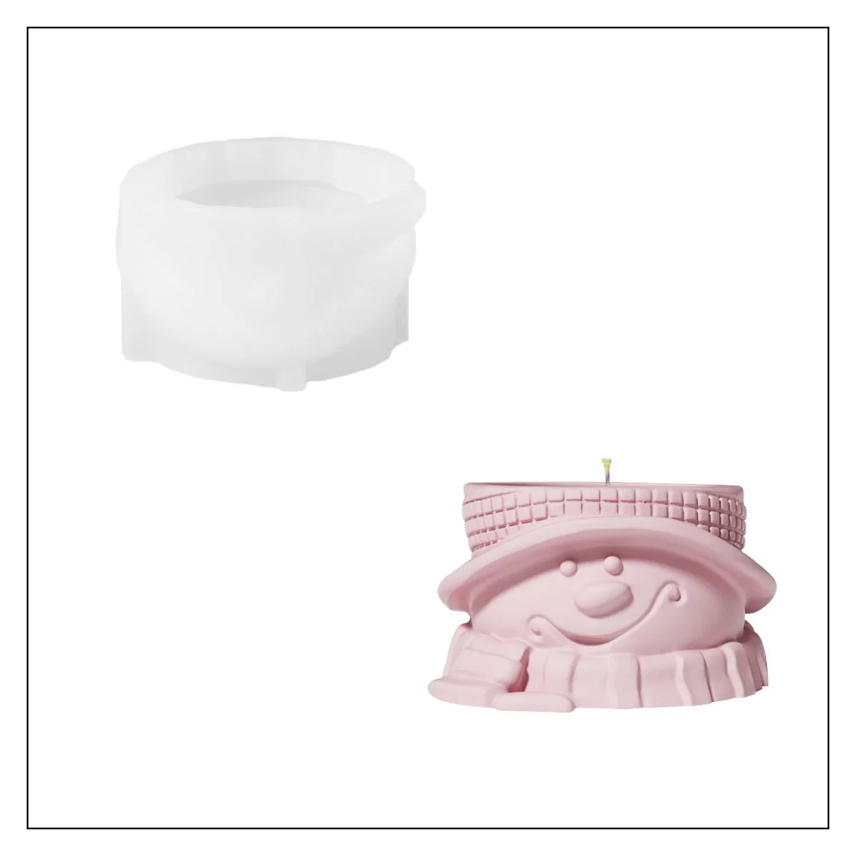 Christmas Snowman Tealight Candle Holder Silicone Mold Collection - Image 11