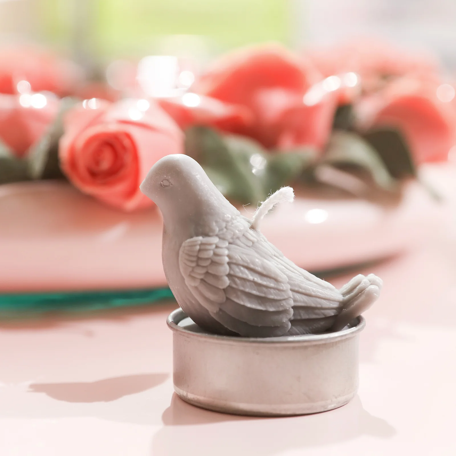Mini Dove Birdy Tealight Candle Silicone Mold - Image 6