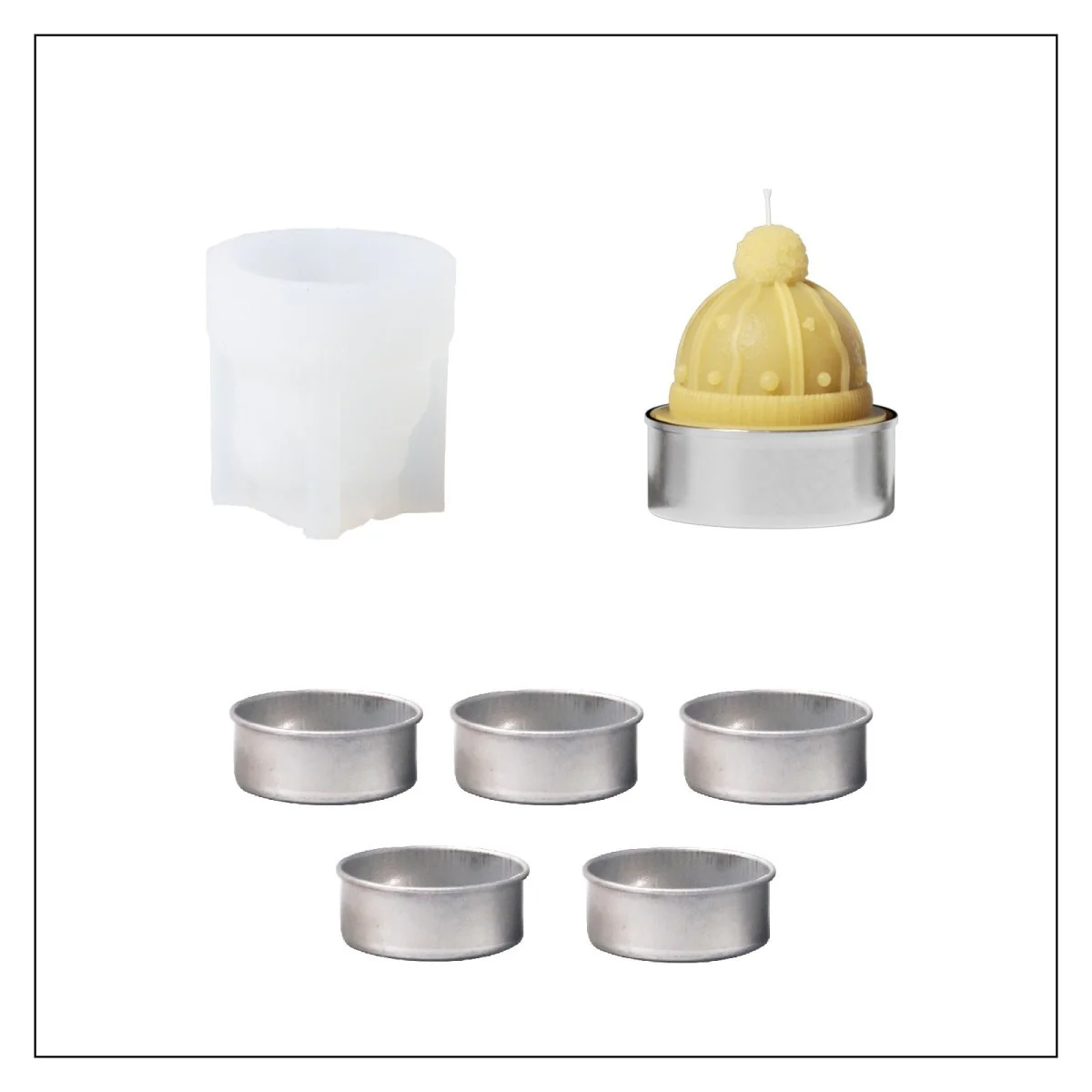 Jolly Winter Characters Tealight Candle Silicone Mold Collection - Image 13