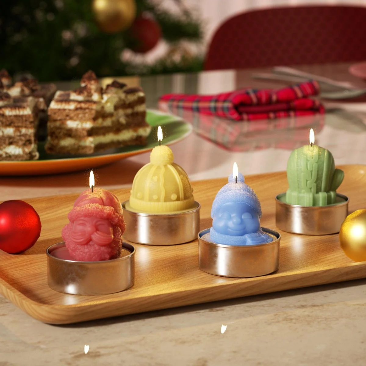 Jolly Winter Characters Tealight Candle Silicone Mold Collection - Image 4
