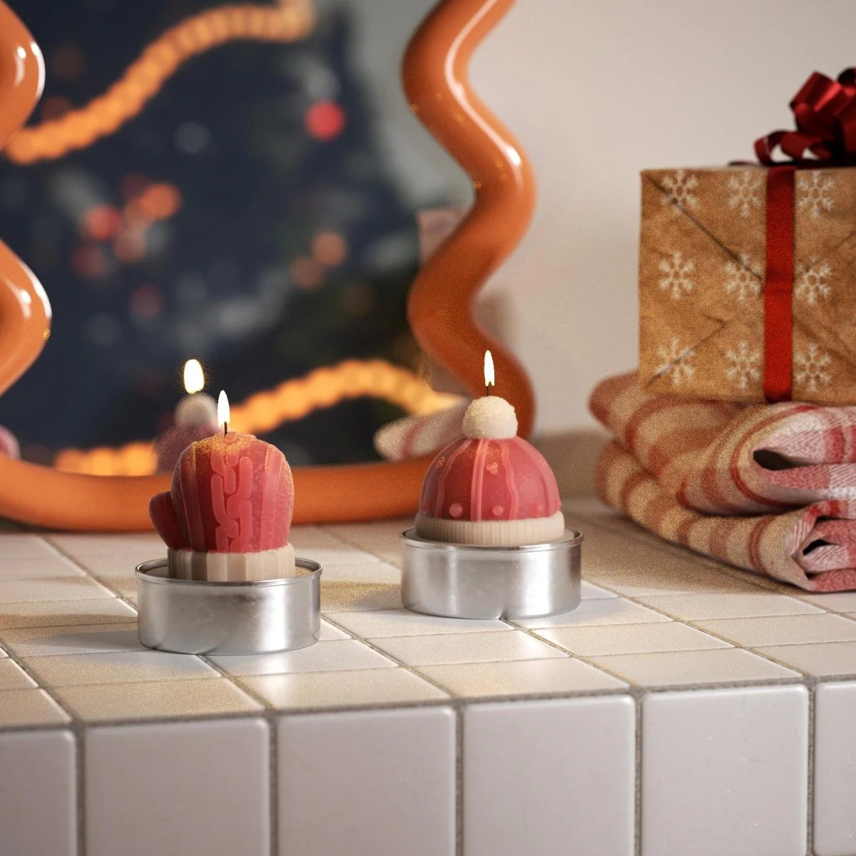 Jolly Winter Characters Tealight Candle Silicone Mold Collection - Image 8
