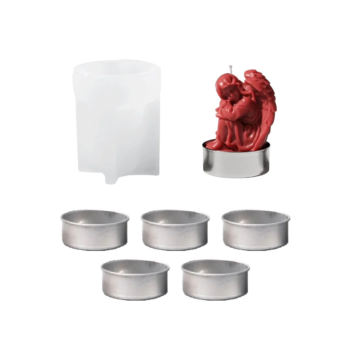 Dreamy Angel Tealight Candle Silicone Mold Collection - Image 12