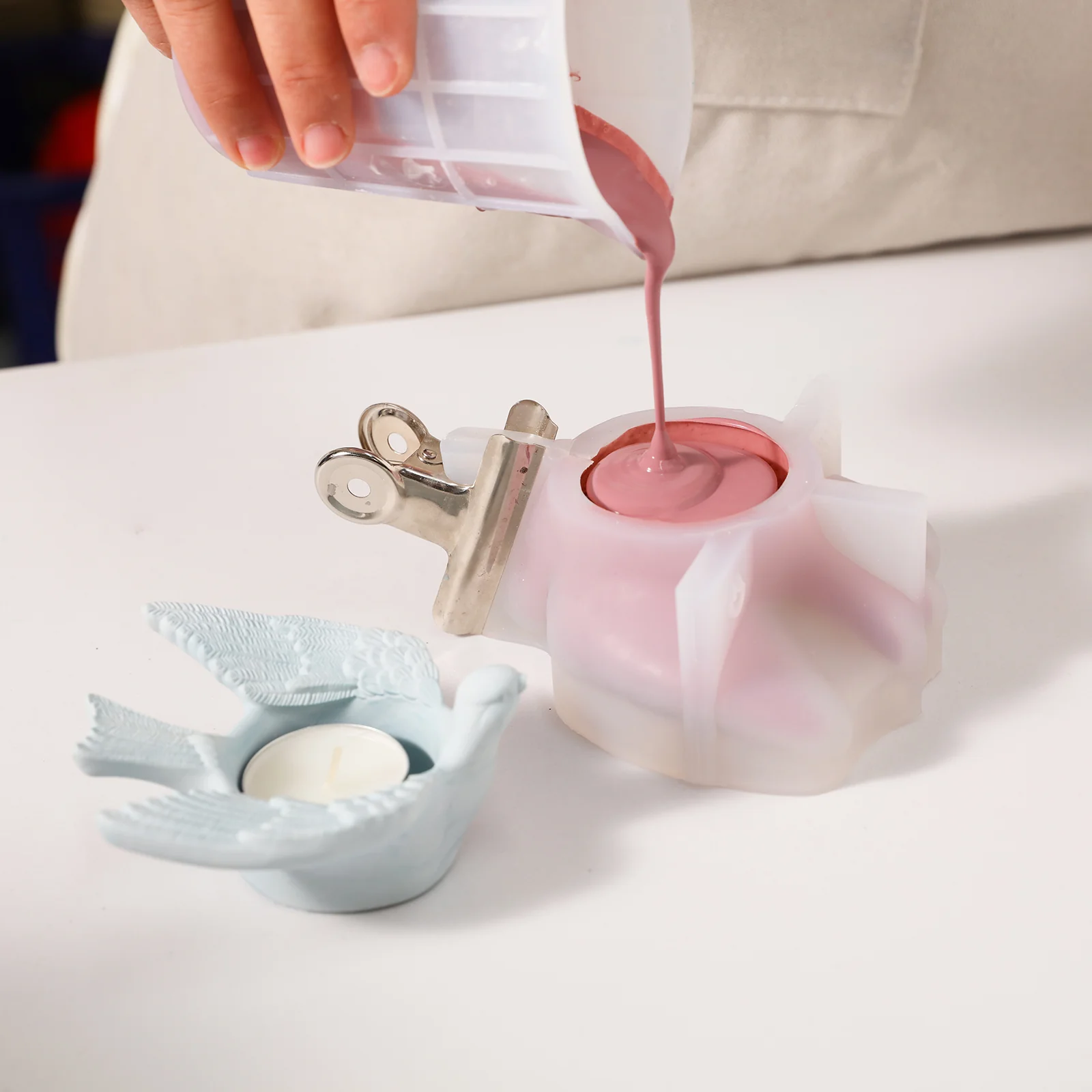 Joyful Bliss Bird Tealight Candle Holder Silicone Mold - Ⅰ - Image 3