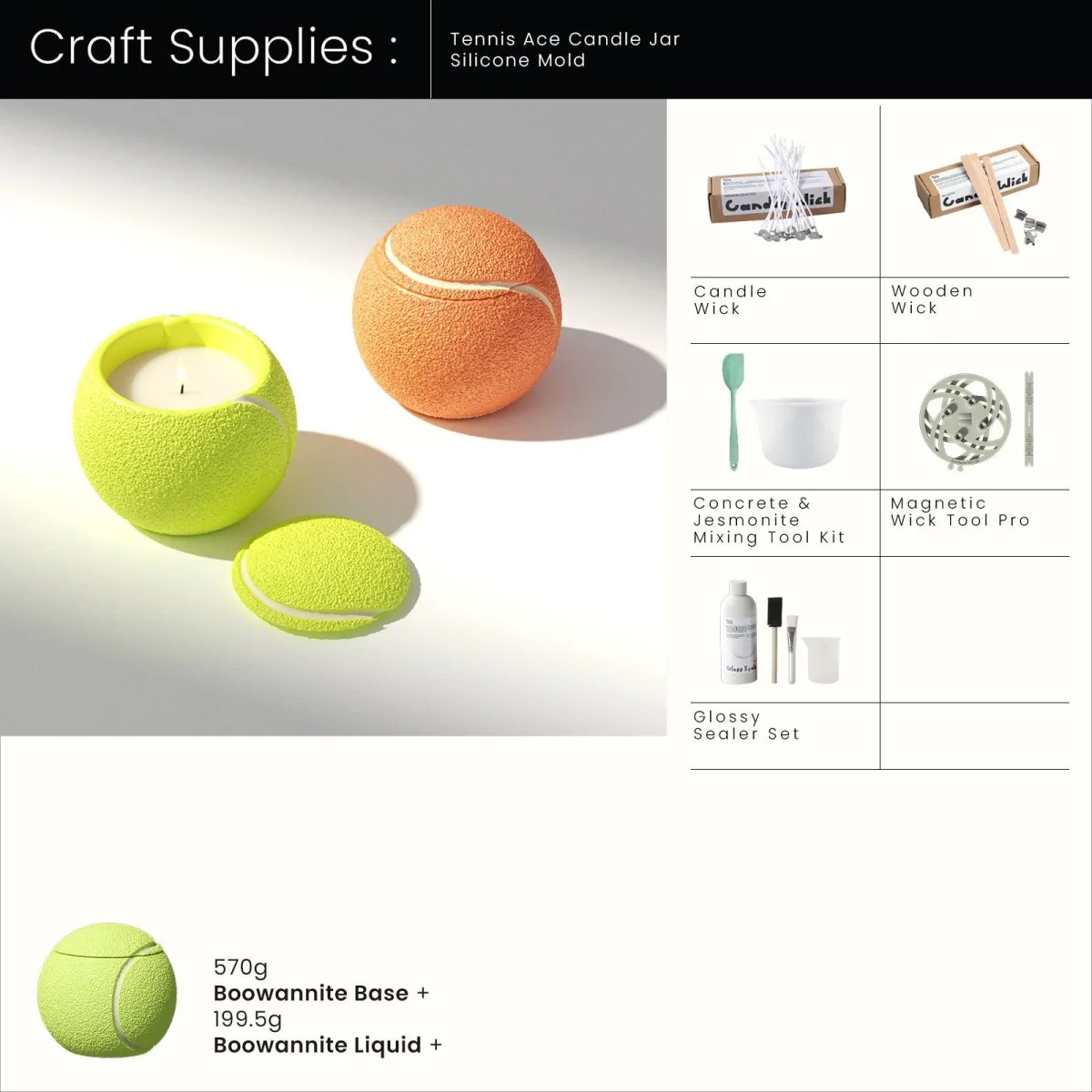 Tennis Ace Candle Jar Silicone Mold - Image 8