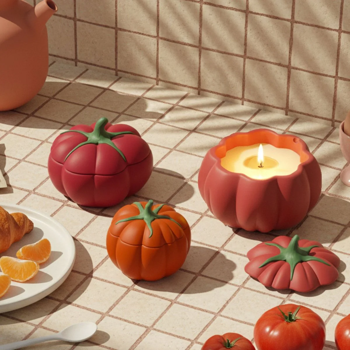 Freshly Picked Tomato Candle Jar Silicone Mold Collection - Image 3
