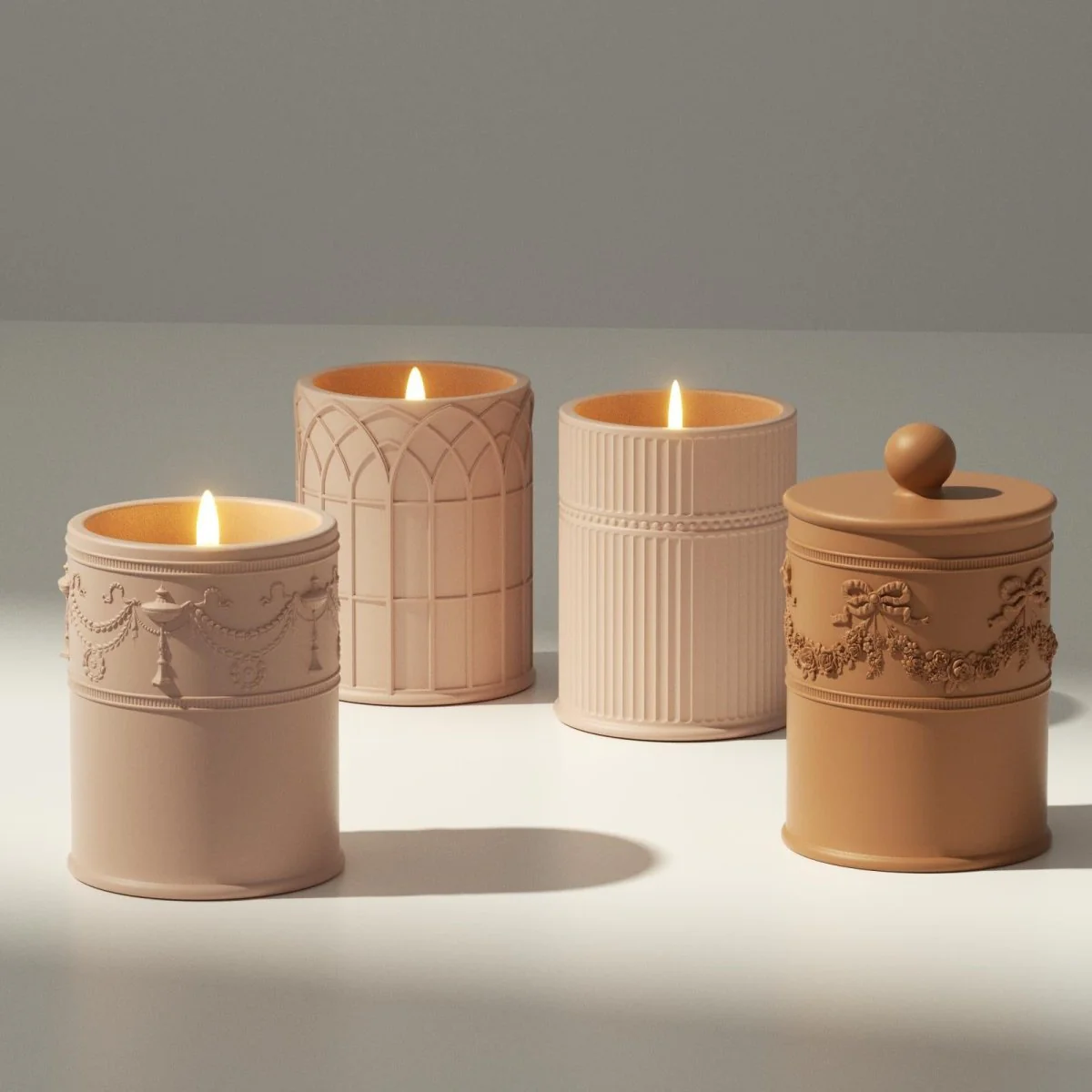 Traces of the Palace Candle Jar Silicone Mold & 9 oz Candle Refill Silicone Mold Collection - Image 7