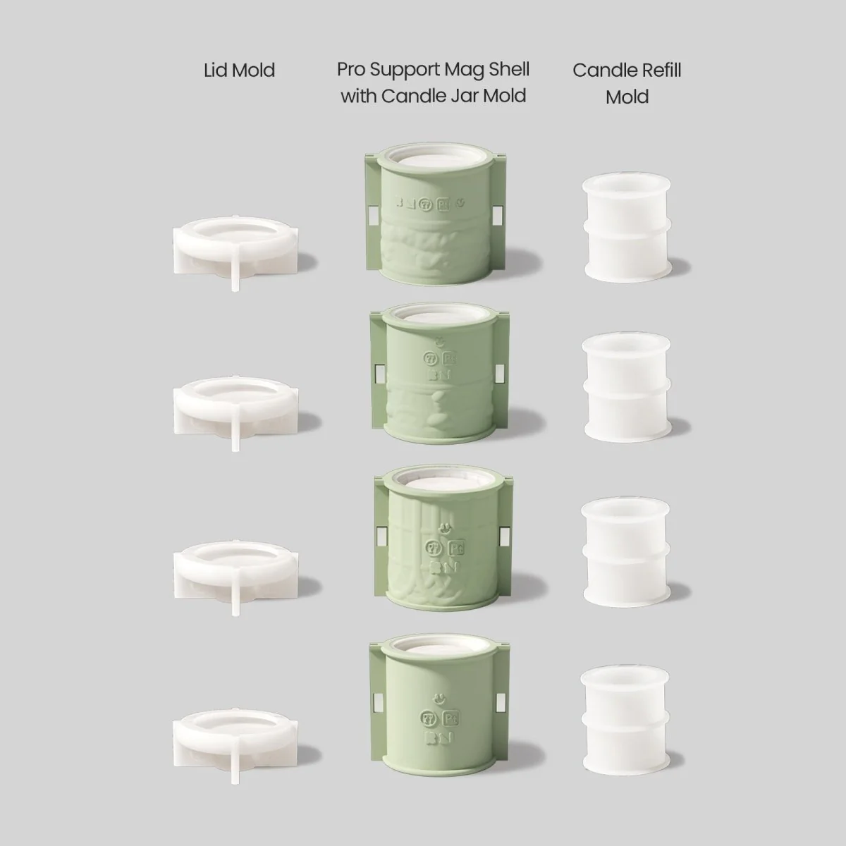 Traces of the Palace Candle Jar Silicone Mold & 9 oz Candle Refill Silicone Mold Collection - Image 9