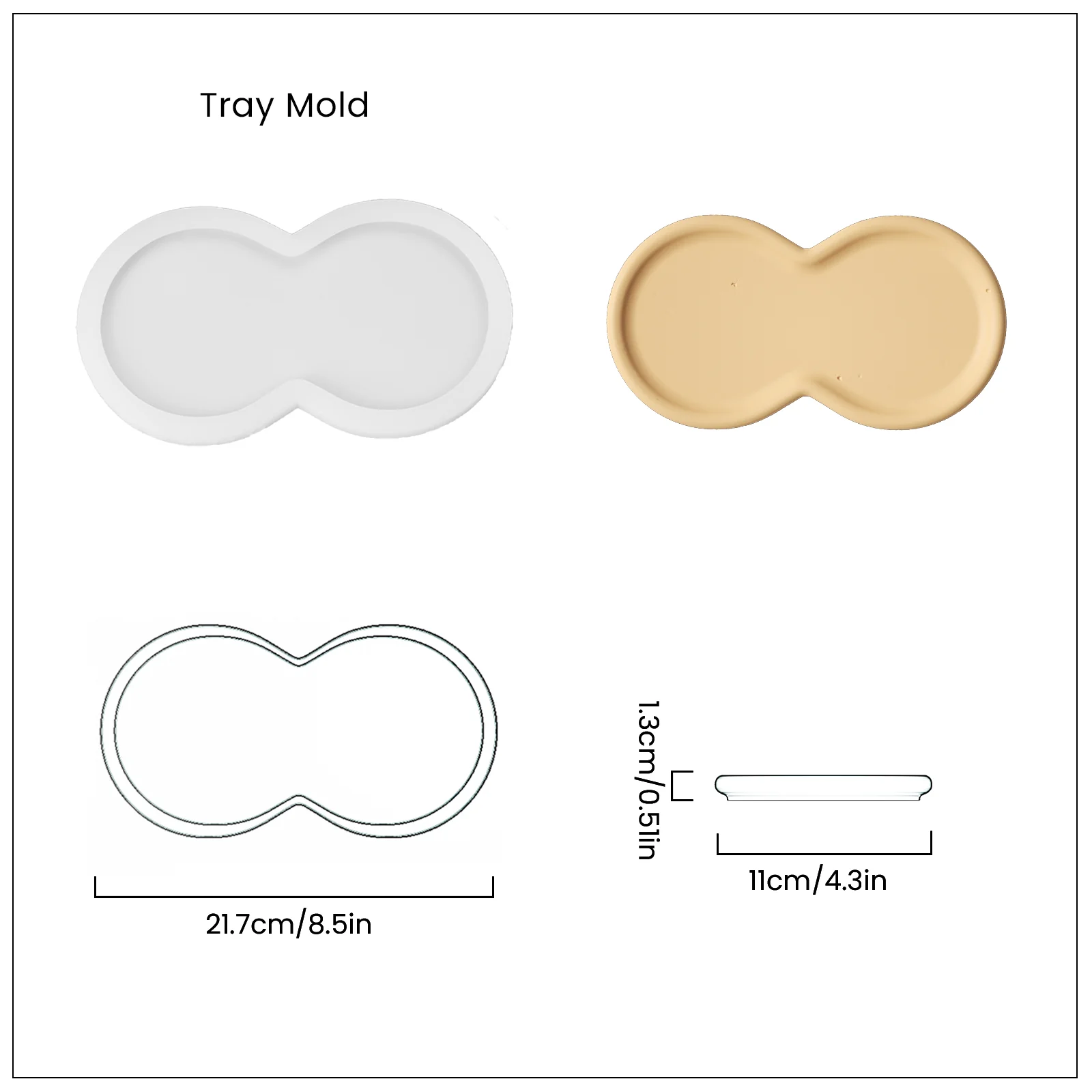 Double-Nut Peanut-Shaped Tray Silicone Mold - Image 9