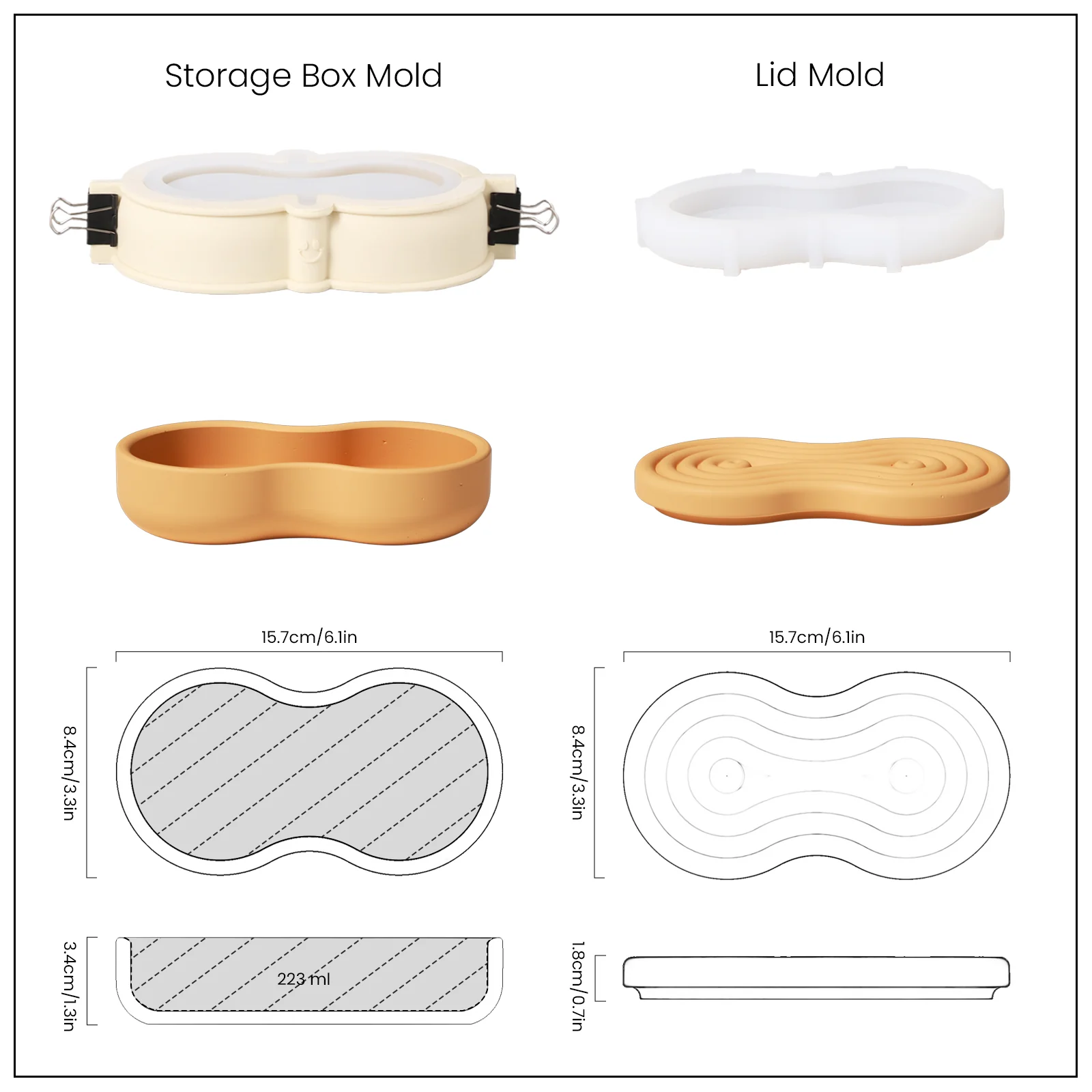 Trinket Storage Box Silicone Mold - Image 8