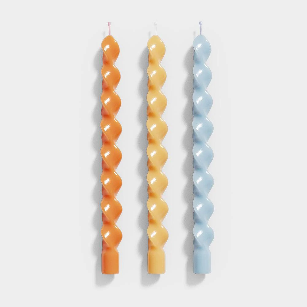 Elegant Twisted Long Taper Candle Silicone Mould