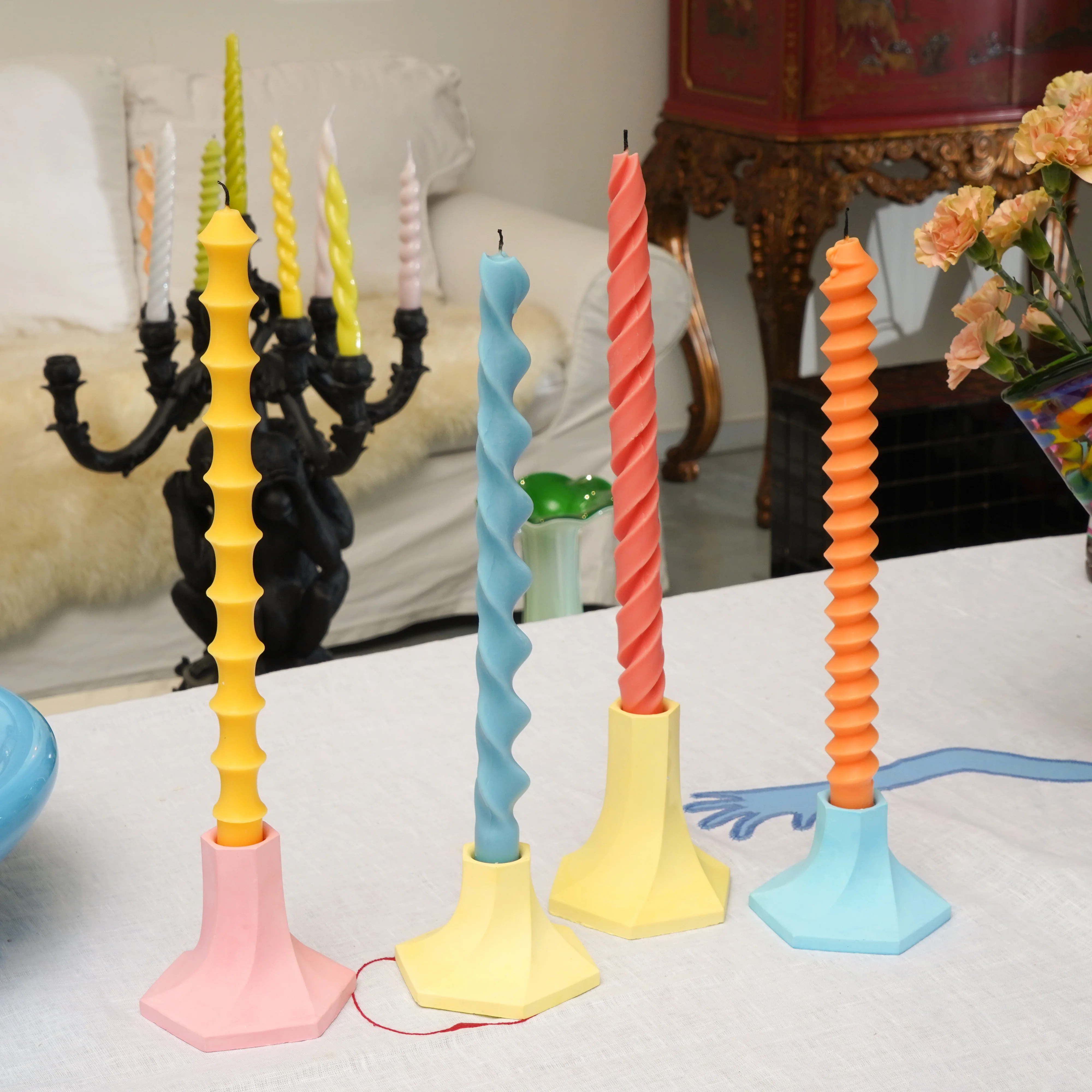 Naturally Spiral Long Taper Candle Silicone Mould - Image 6