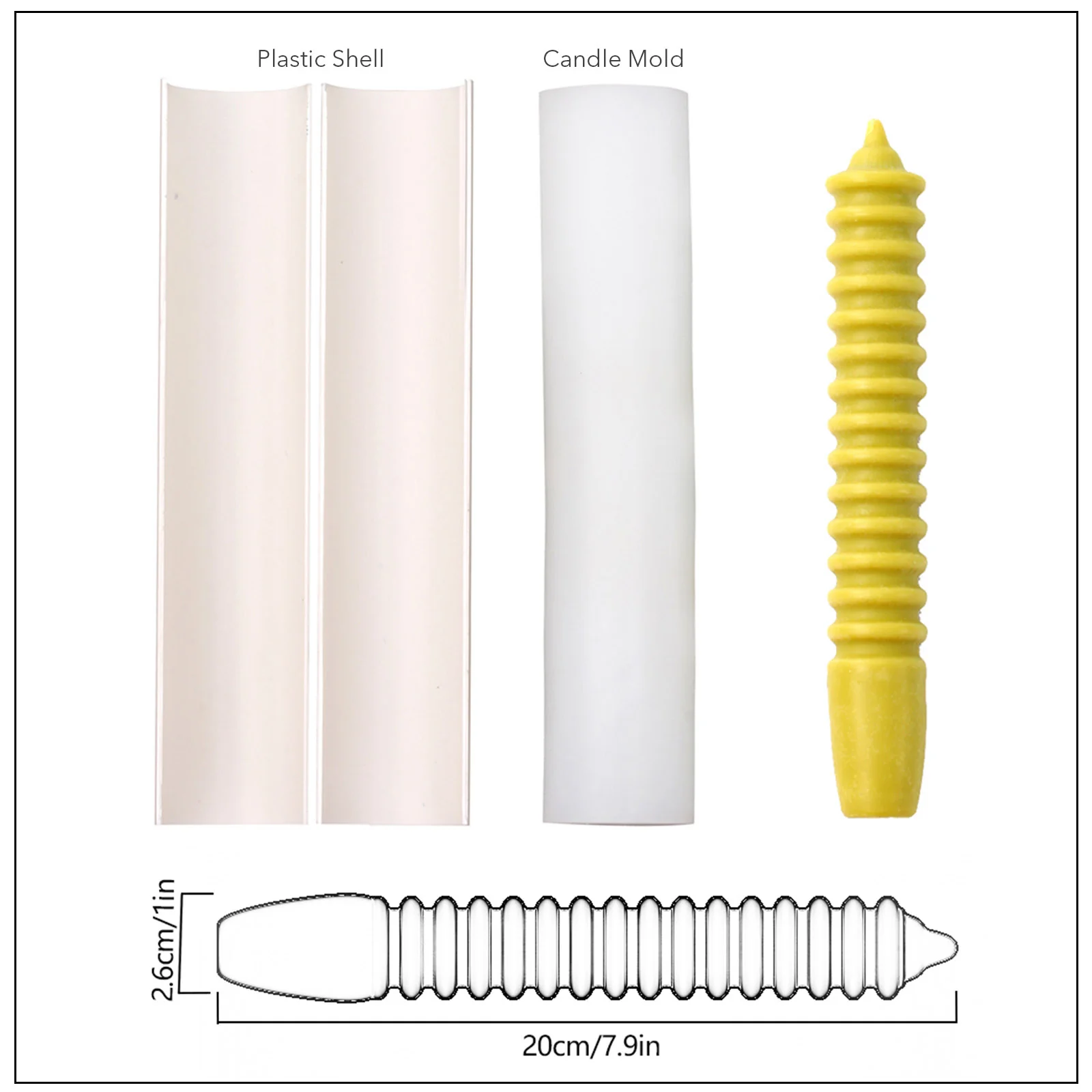 Spiral Taper Candle Silicone Mold Collection - Image 11