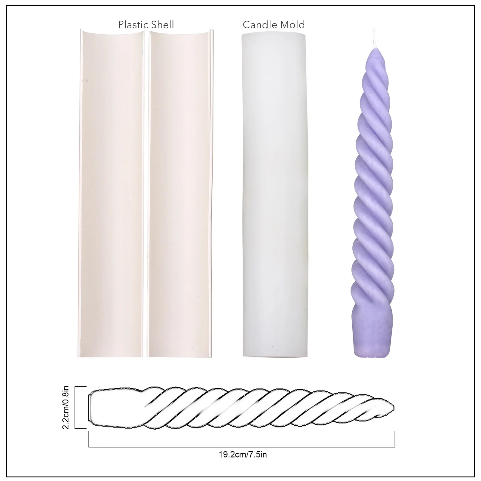Spiral Taper Candle Silicone Mold Collection - Image 13