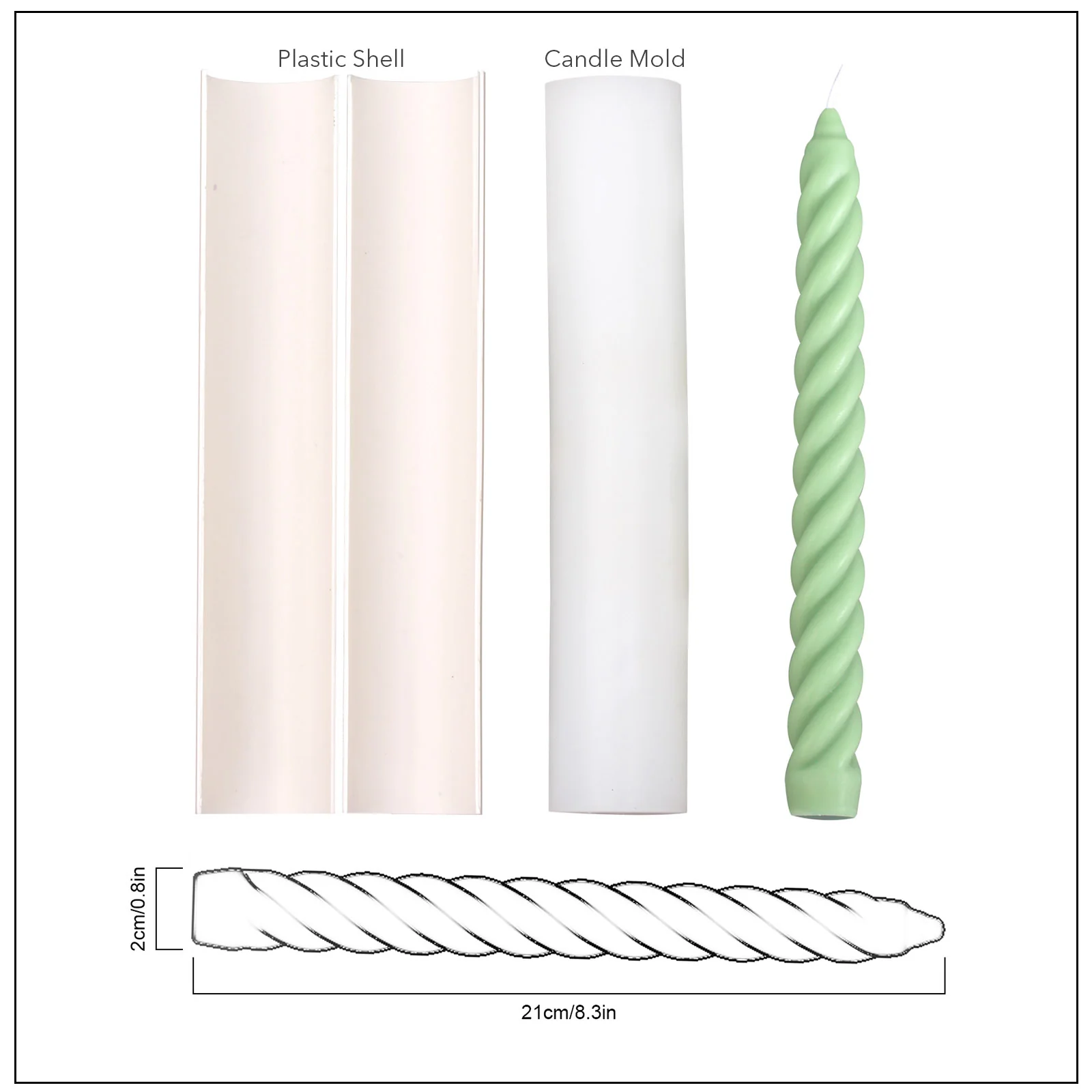 Spiral Taper Candle Silicone Mold Collection - Image 14