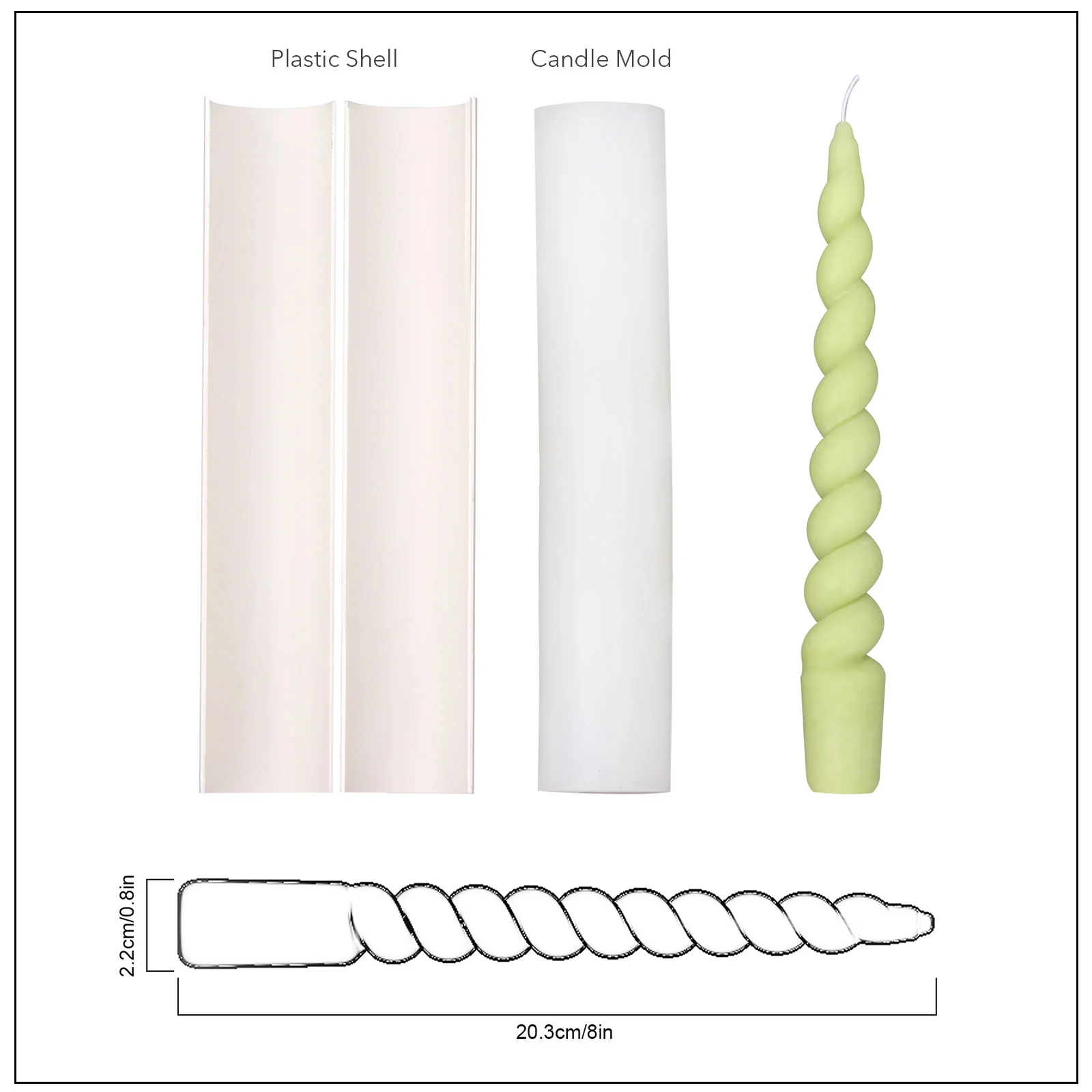 Spiral Taper Candle Silicone Mold Collection - Image 18
