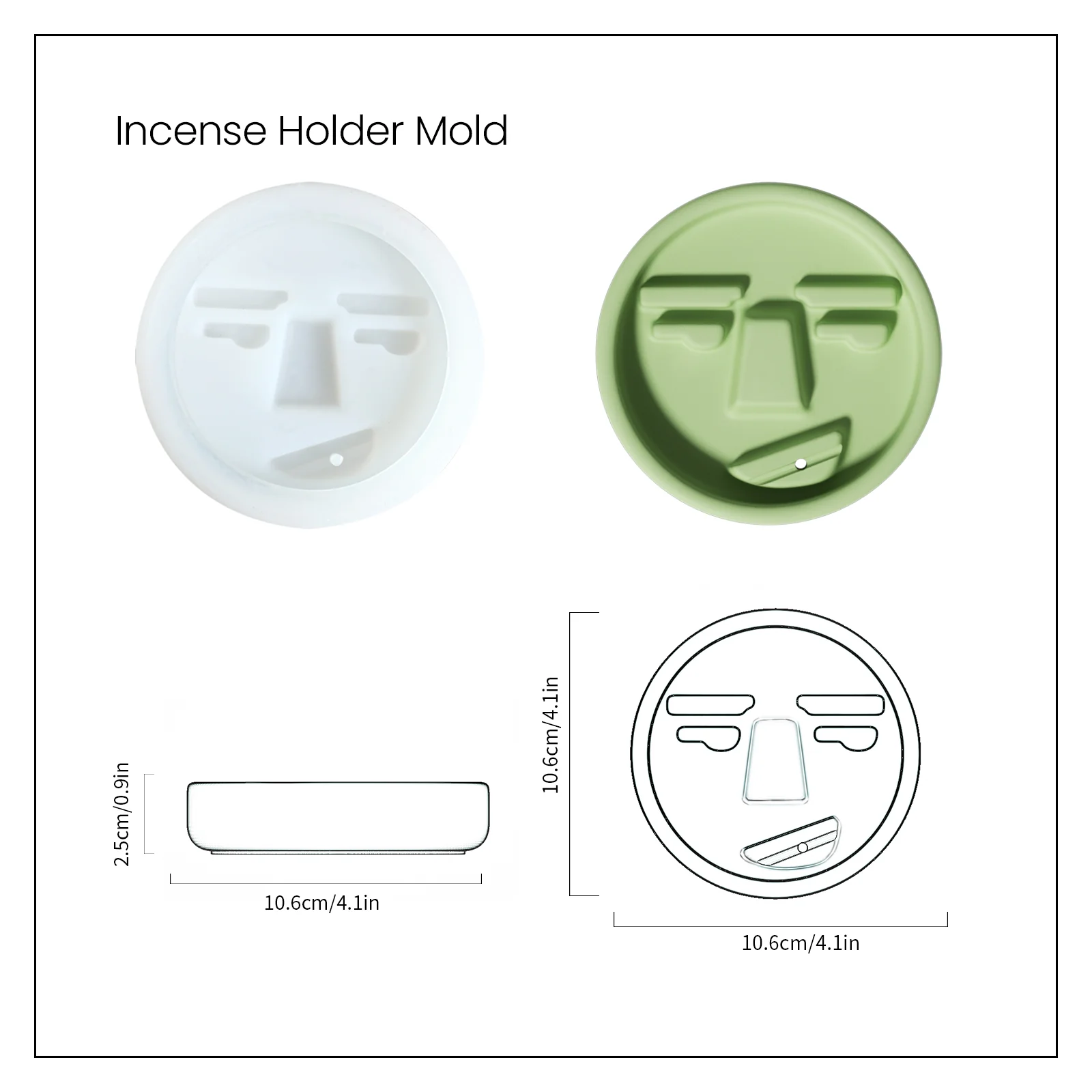 Ugly Face Incense Holder Silicone Mold - Image 10