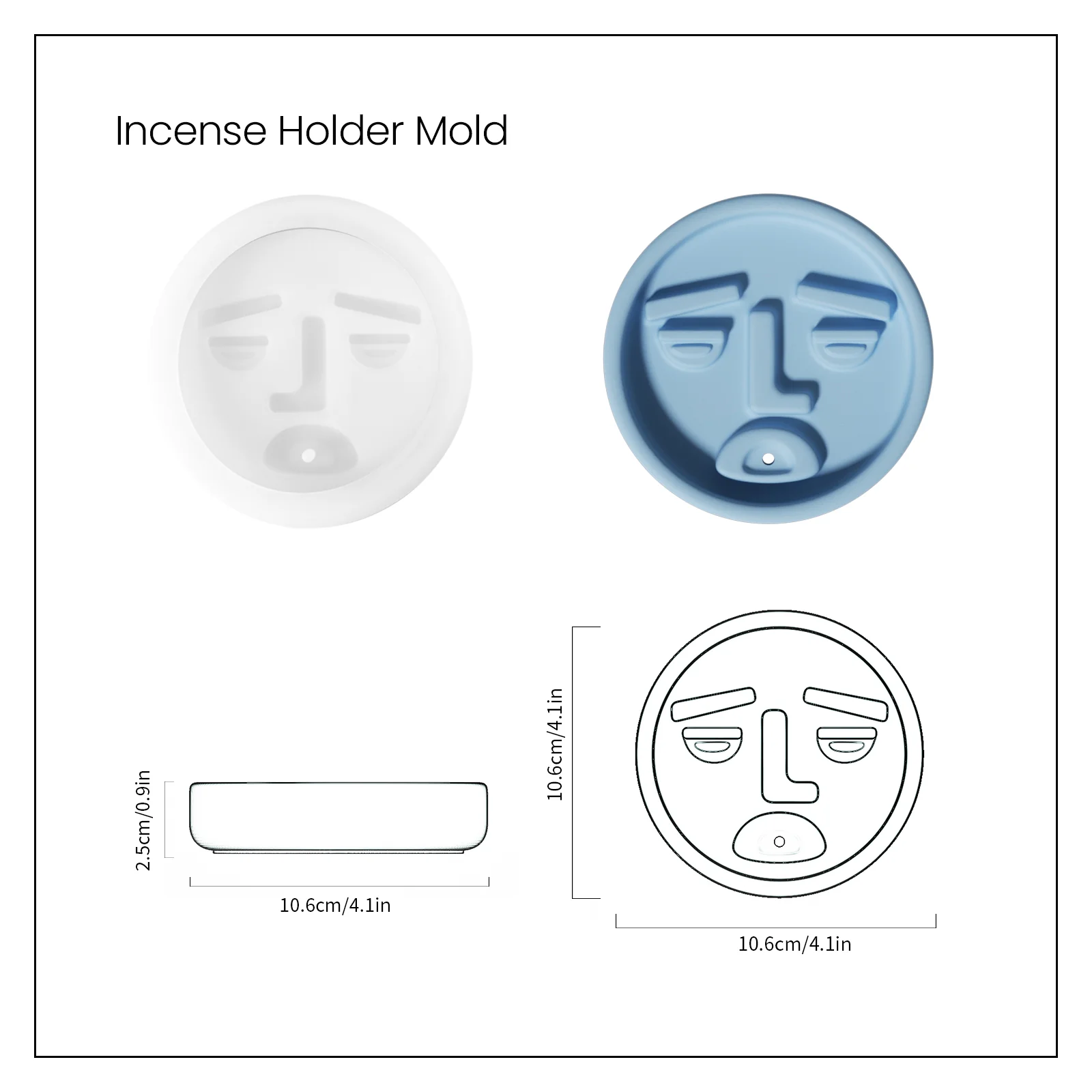 Ugly Face Incense Holder Silicone Mold - Image 9