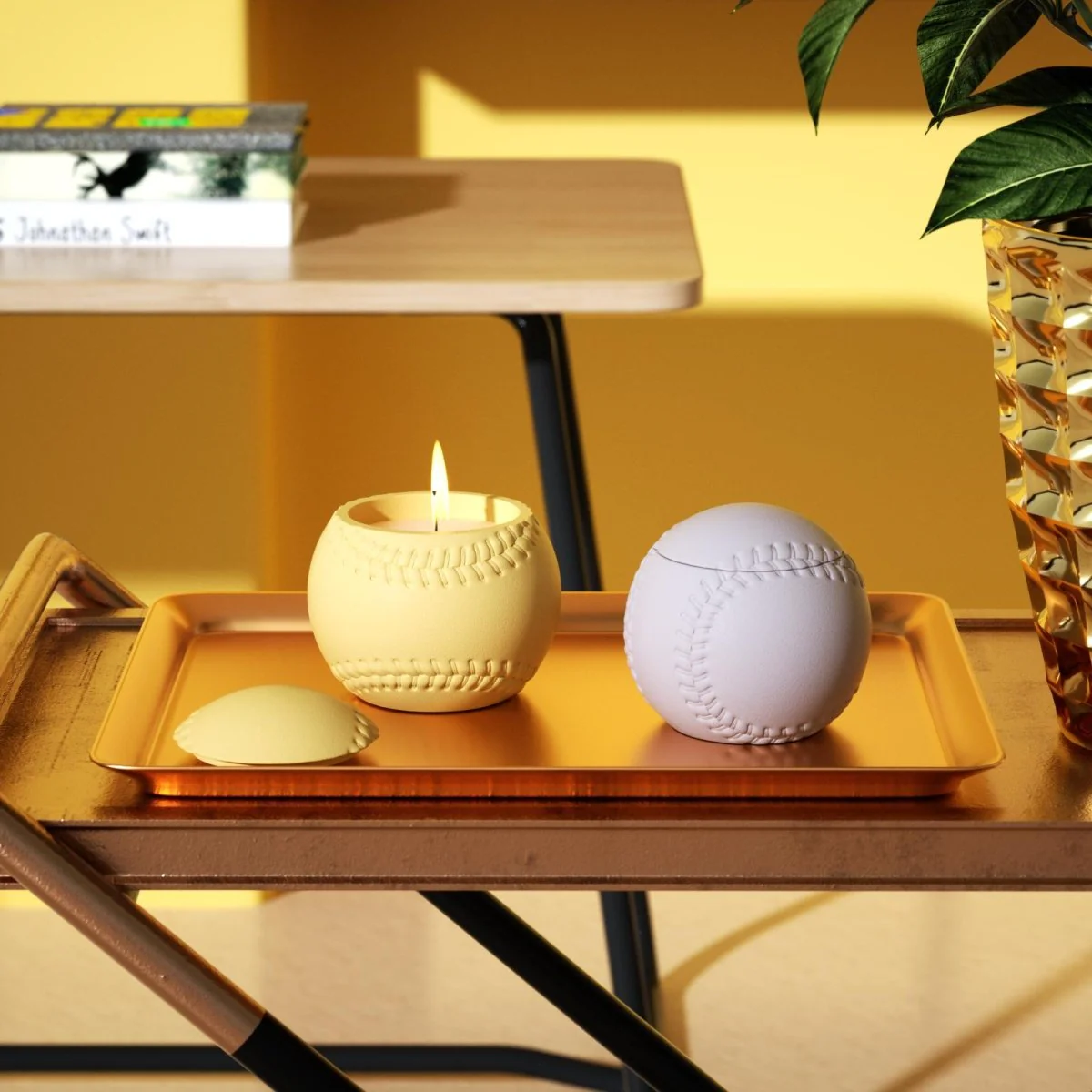 UP Vibe × Boowan Nicole ｜ Sports Series: 11oz Baseball Candle Jar Silicone Mold - Image 4