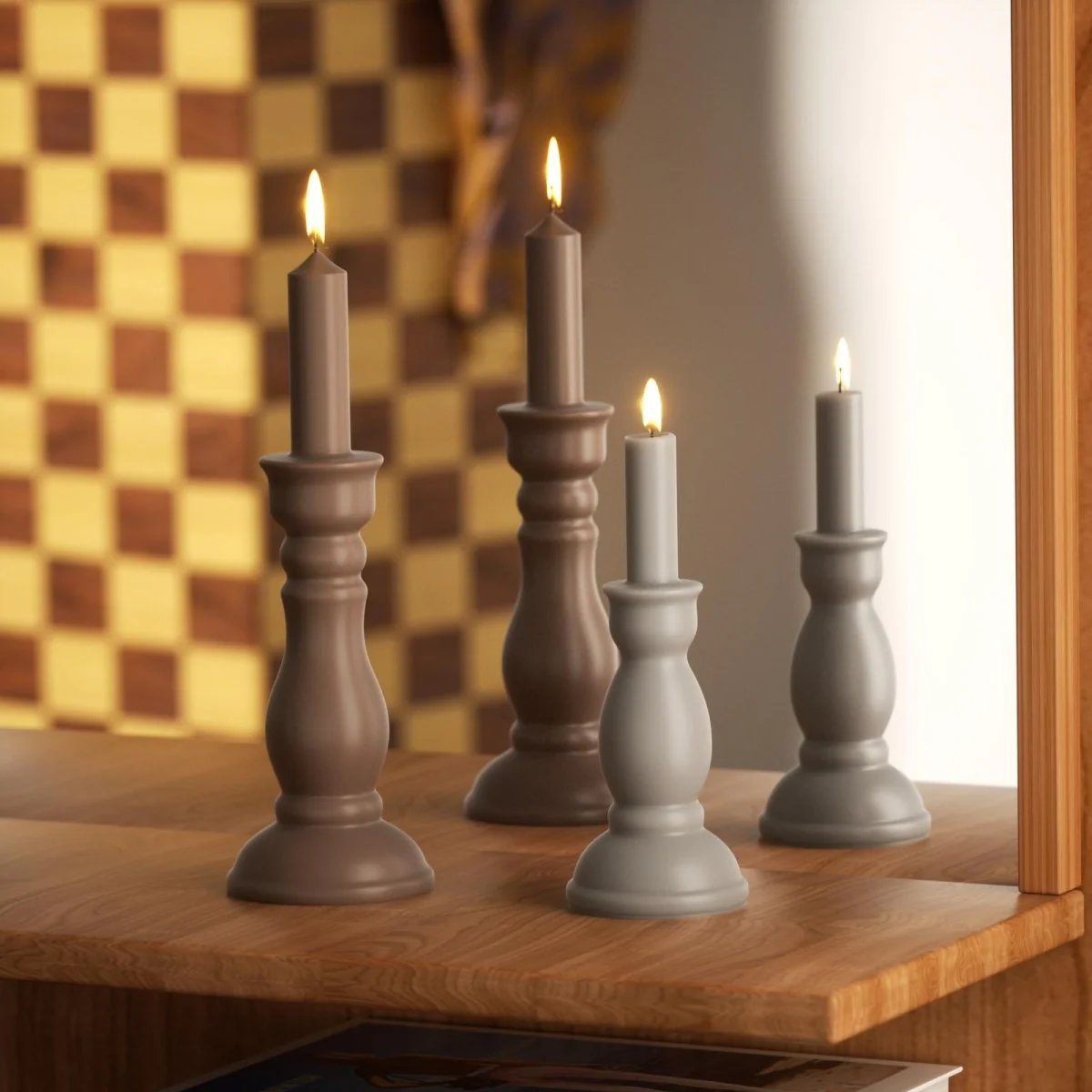 Sculpted Serenity Pillar Candle Silicone Mold - Image 4