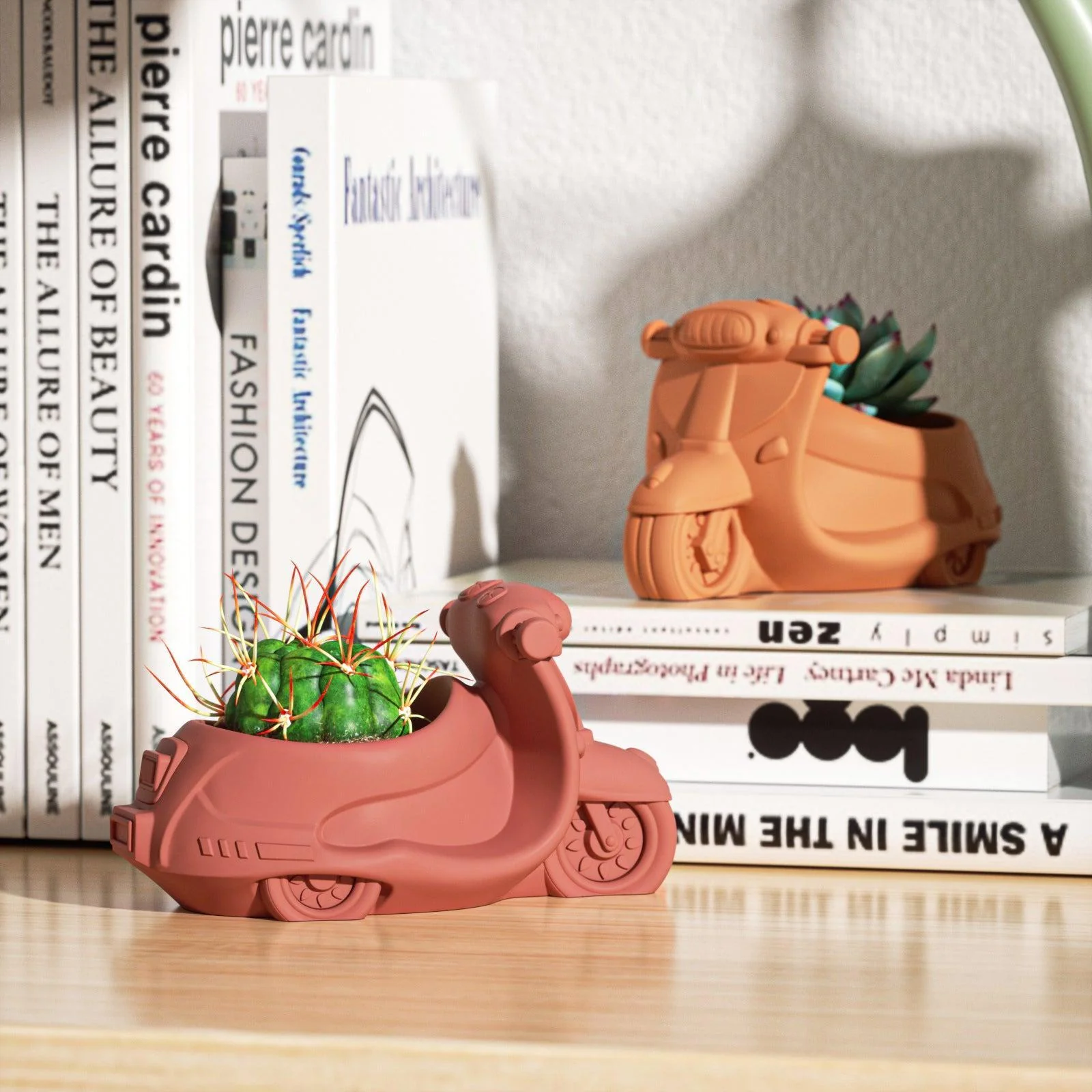 Italian Vintage Motorcycle Plant Pot Concrete Silicone Mold - Image 7