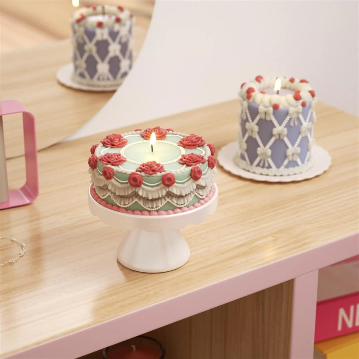 Floral Lace Wedding Cake Candle Silicone Mold - Image 7