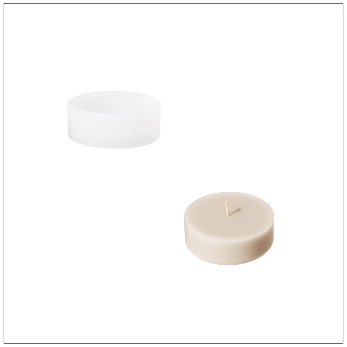 Whispers of Camellia Low Candle Jar Silicone Mold & Candle Refill Silicone Mold - Image 15