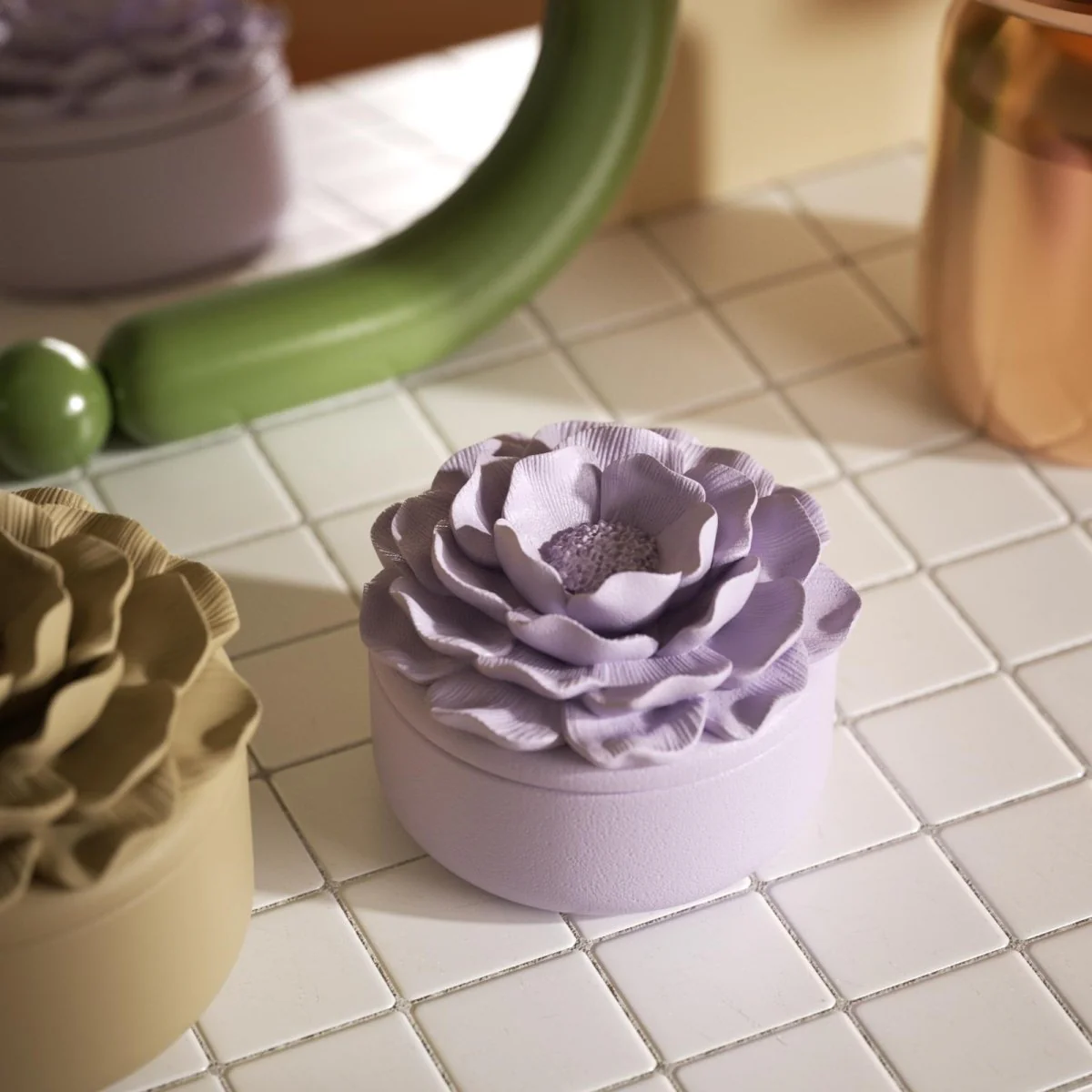 Whispers of Camellia Low Candle Jar Silicone Mold & Candle Refill Silicone Mold - Image 6