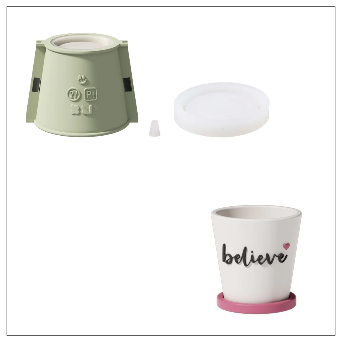 Words of Blessing Plant Pot Silicone Mold Collection - Image 12