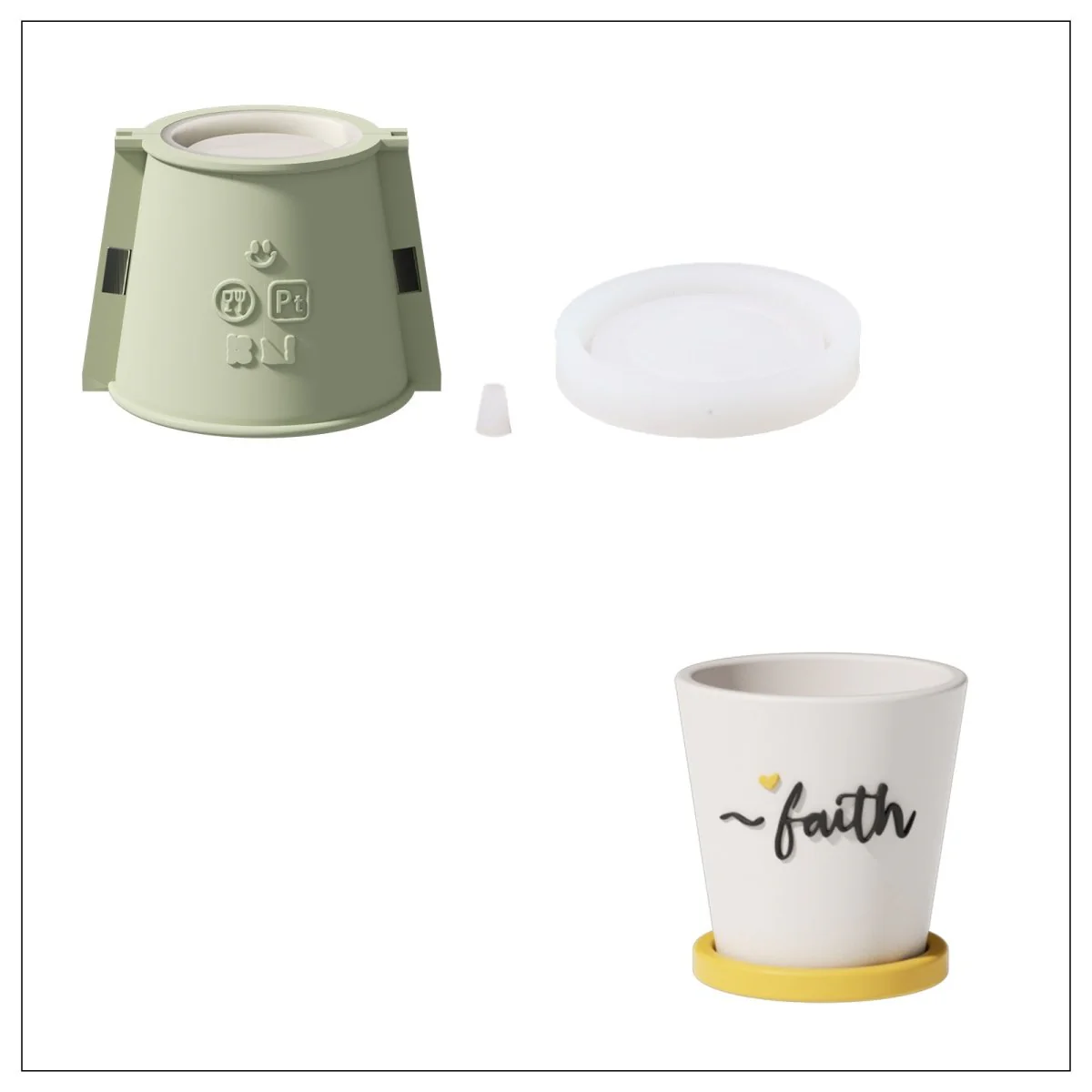 Words of Blessing Plant Pot Silicone Mold Collection - Image 14