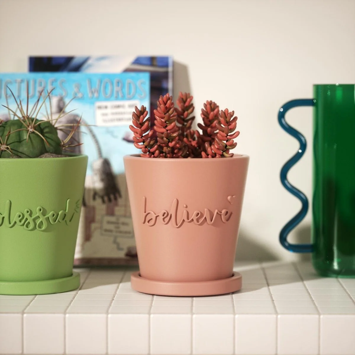 Words of Blessing Plant Pot Silicone Mold Collection - Image 6