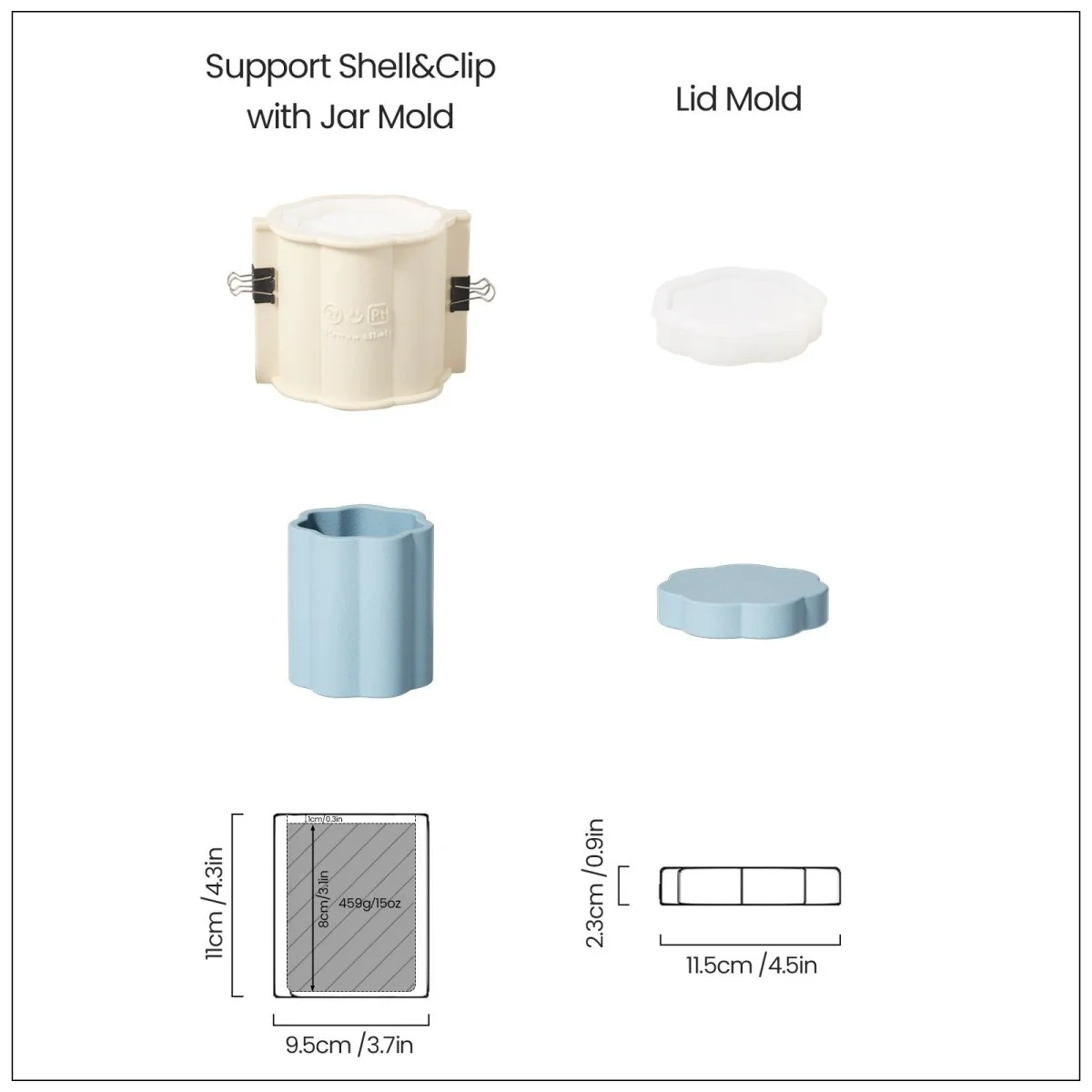 Floral Column Storage Jar Silicone Mold - Image 12