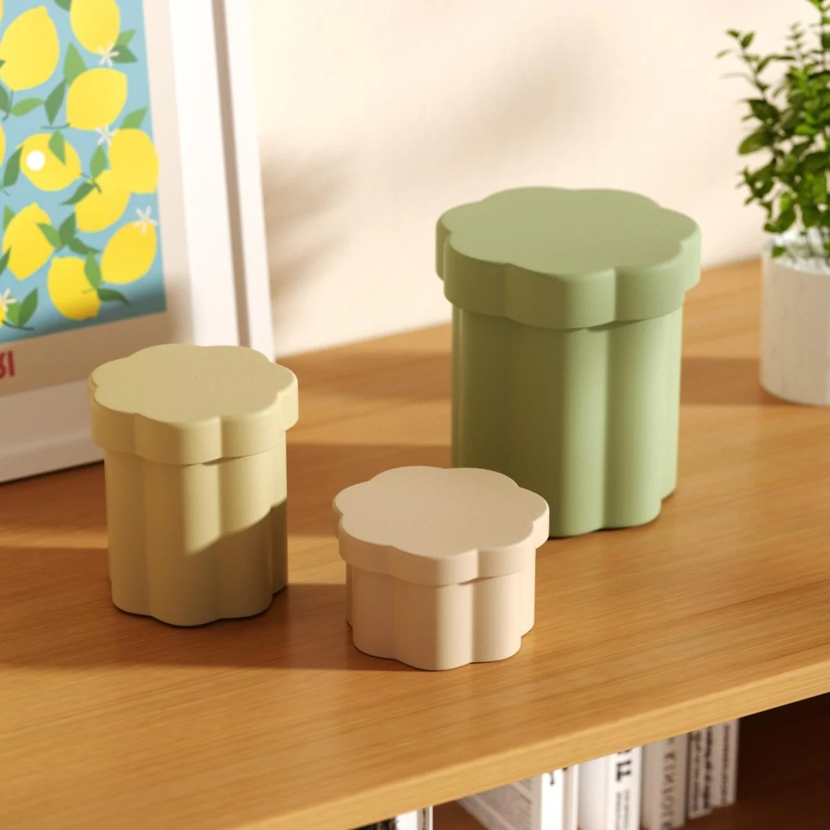 Floral Column Storage Jar Silicone Mold - Image 4