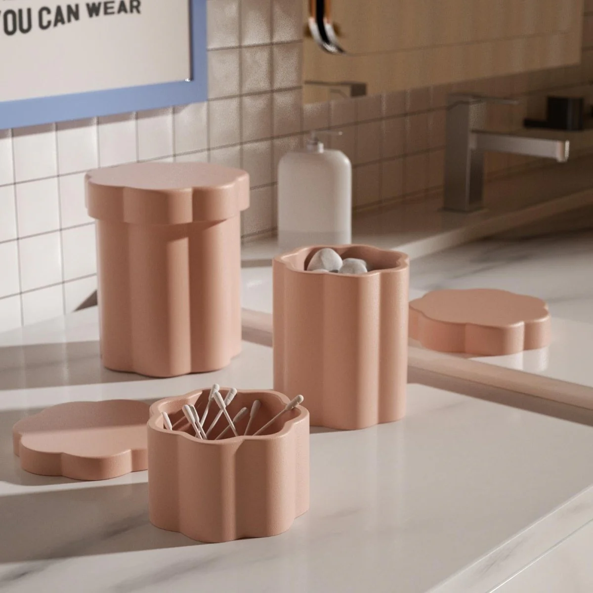 Floral Column Storage Jar Silicone Mold - Image 5