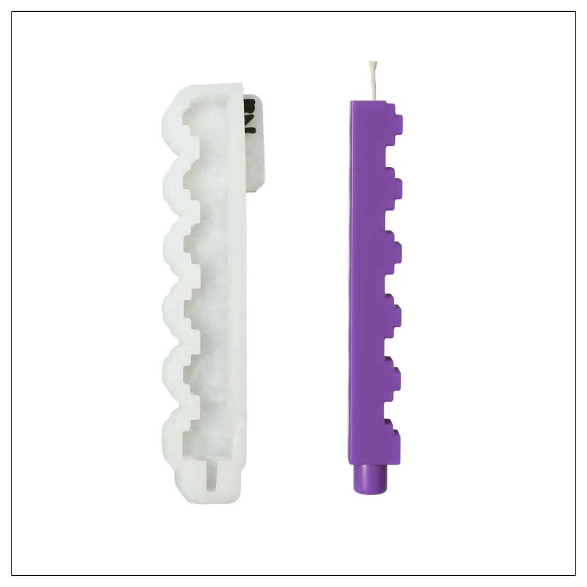 Zigzag Taper Candle Silicone Mold - Image 10